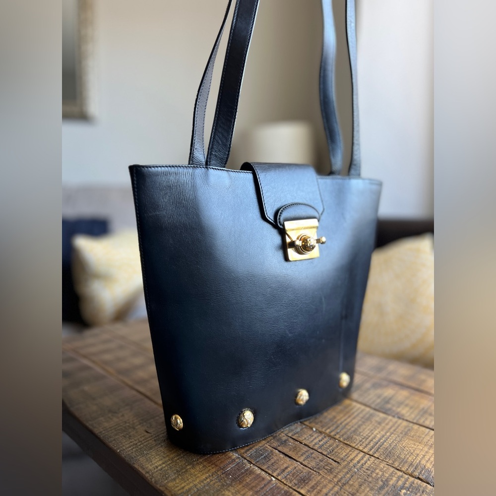 Vintage Salvatore Ferragamo Flap Lock Shoulder Bag